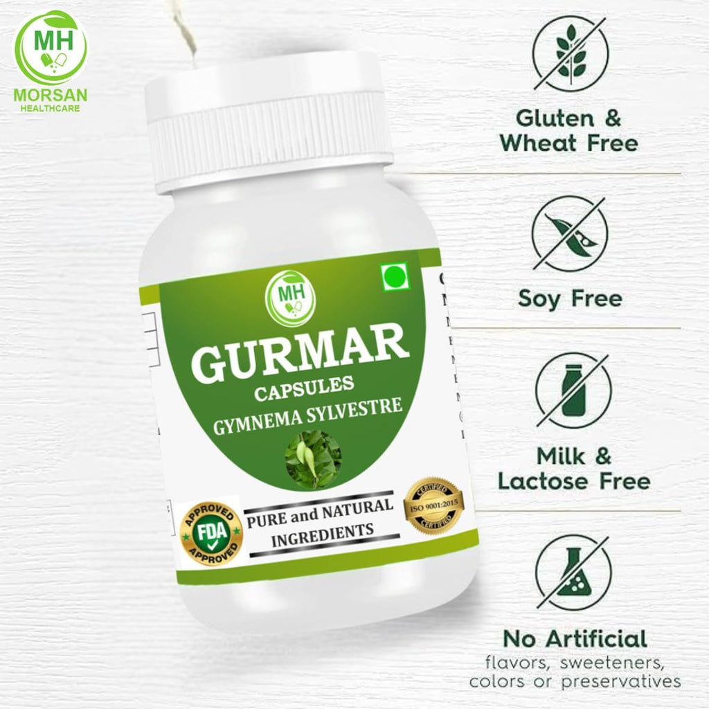 Morsan's Gudmar Extract (Gurmar) Cápsulas, Pack de 2 x 60 x 500 mg