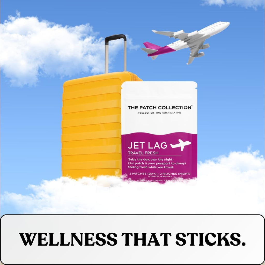 Parche Antijet Lag Natural con Melatonina, Valeriana, Magnesio y Vitaminas B - Pack de 4