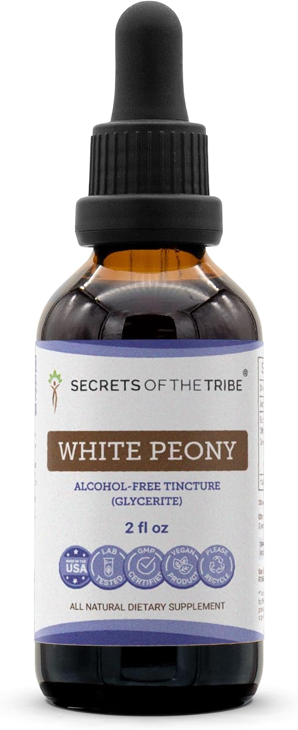 Secrets of the Tribe Extracto Líquido de Peonía Blanca sin Alcohol, 60 ml
