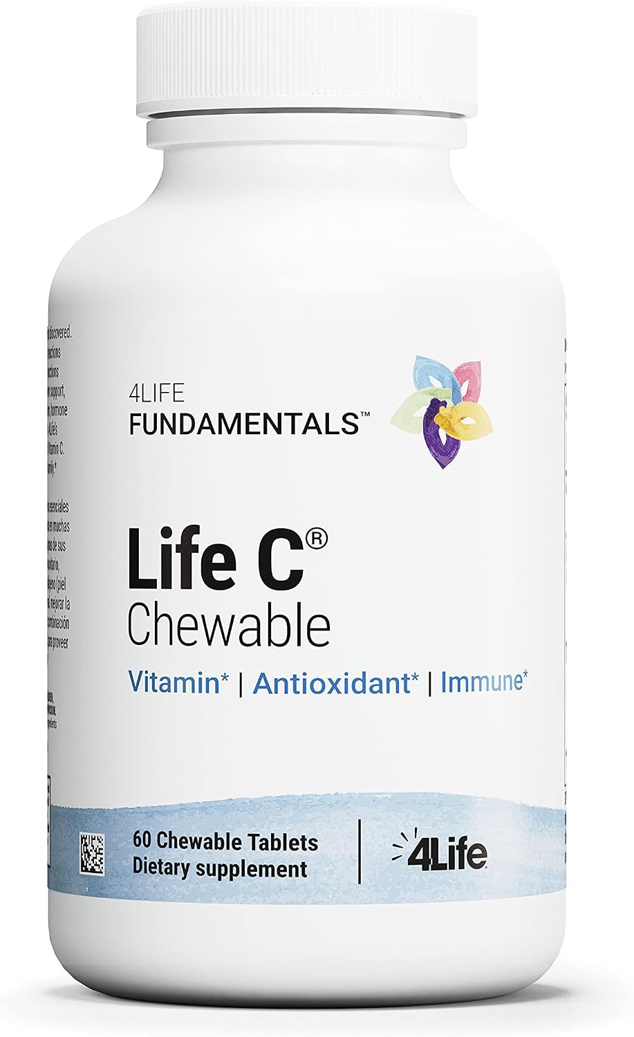 4Life Life C - Vitamina C Masticable con 7 Formas Activas, 60 Comprimidos