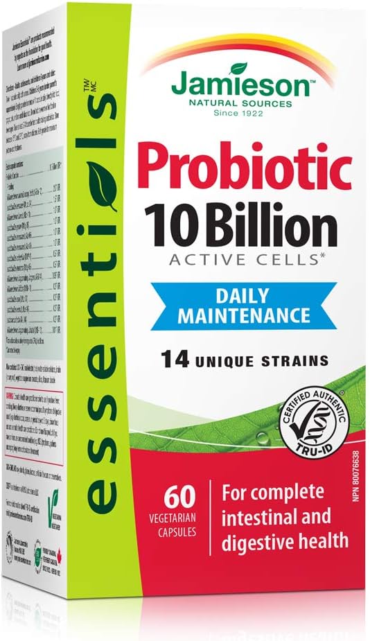 Jamieson 10 Billion Probiótico, 60 Cápsulas Vegetales