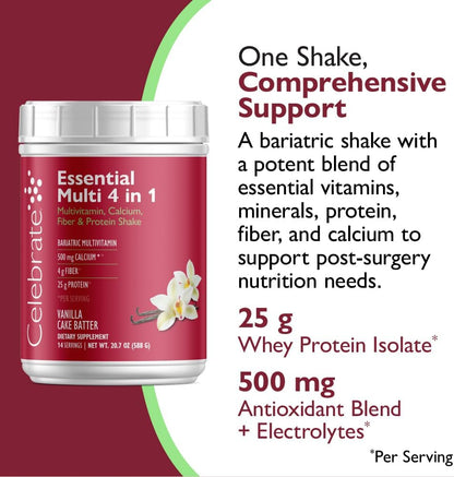 Celebrate Vitamins 4-in-1 Bariatric – Proteína de suero de leche: Aporta aminoácidos esenciales para la reparación – Image 8