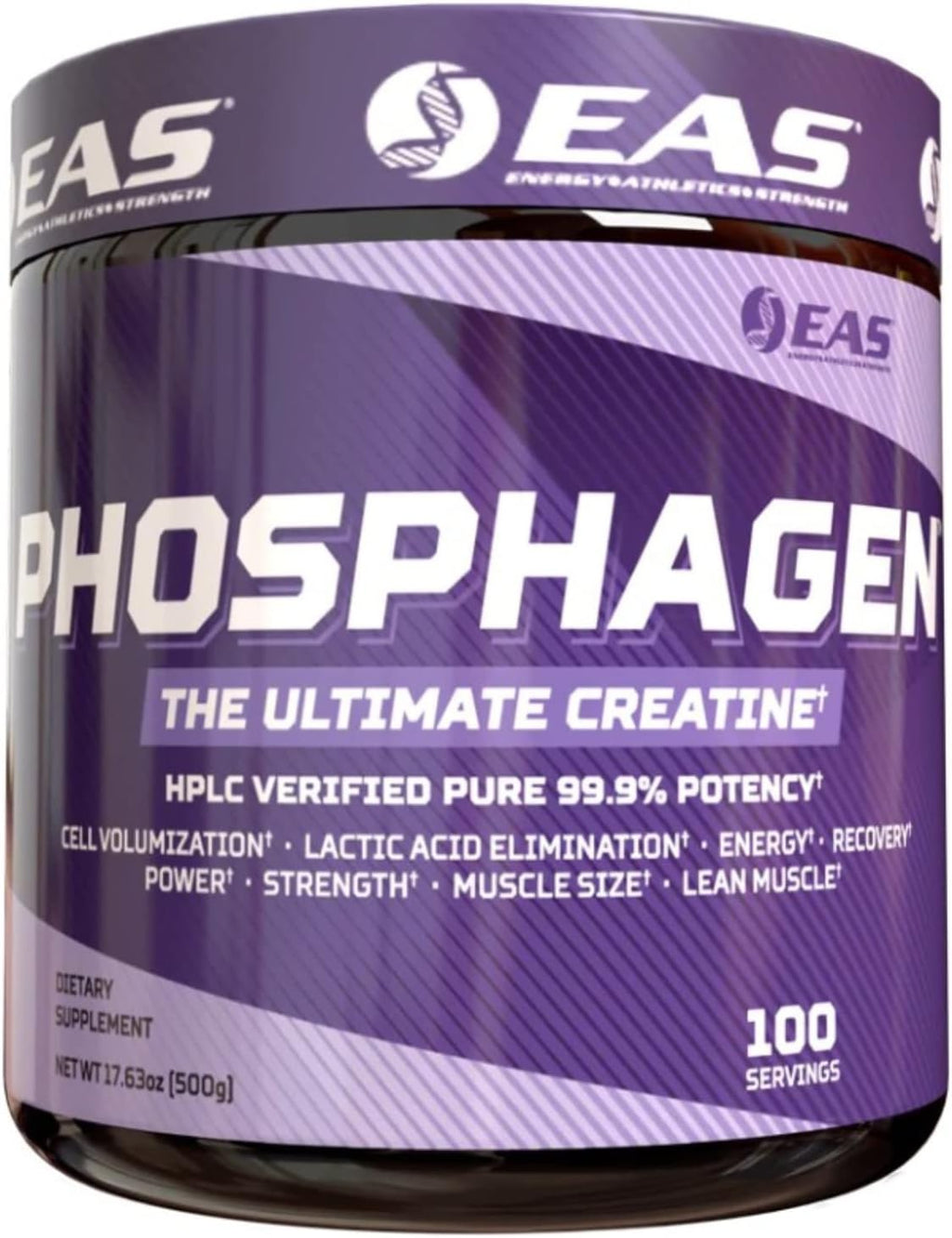 EAS Phosphagen Ultimate Creatina Monohidrato en Polvo - Pureza 99.9% - 200 Porciones (Sin Sabor)