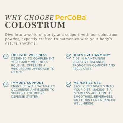 PERCOBA Calostro Bovino en Polvo – Apoyo Intestinal, Inmunidad y Recuperación Muscular – 3 g por Dosis – 83 Dosis – Sin Sabor – Image 3