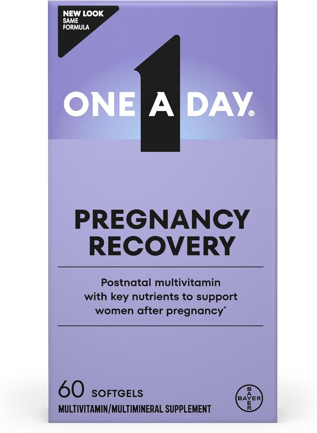 One A Day Postnatal para Mujeres – Multivitamínico Postparto con Ácido Fólico, Omega-3 DHA, Vitaminas B – 60 Cápsulas Blandas
