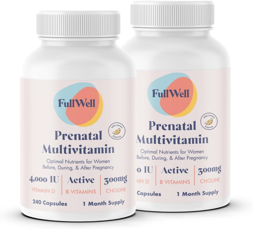 FullWell Women's Prenatal Multivitamin, 240 Cápsulas (30 Dosis)