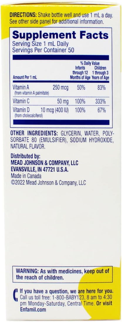 Enfamil Tri-Vi-Sol Gotas Suplemento con – Vitamina A (como acetato de retinilo): Contribuye al mantenimiento de la – Image 4