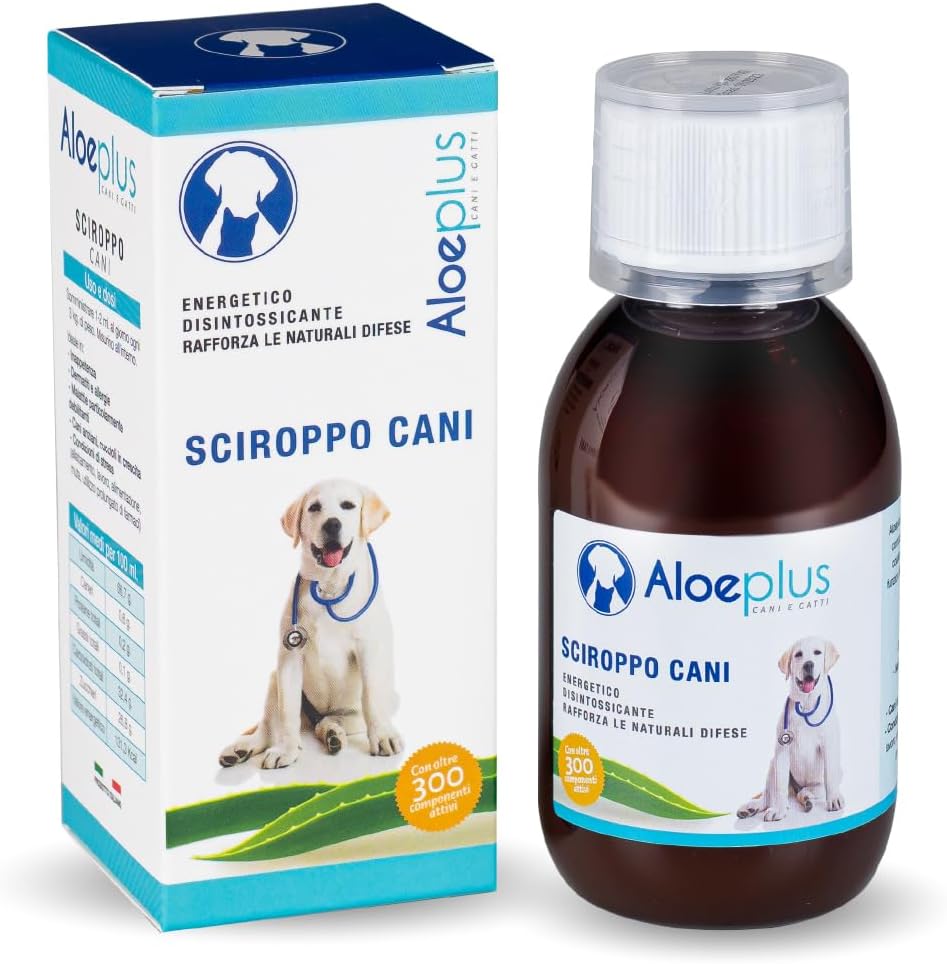 Aloeplus Jarabe para Perros 150ml - Complemento Energético y Detoxificante con Aloe Arborescens Orgánico