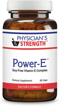 Physician's Strength Power-E Capsules - 60 Cápsulas - Complejo de Vitamina E Sin Soja - No OGM - 60 Dosis