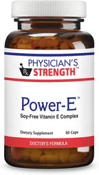 Physician's Strength Power-E Capsules - 60 Cápsulas - Complejo de Vitamina E Sin Soja - No OGM - 60 Dosis