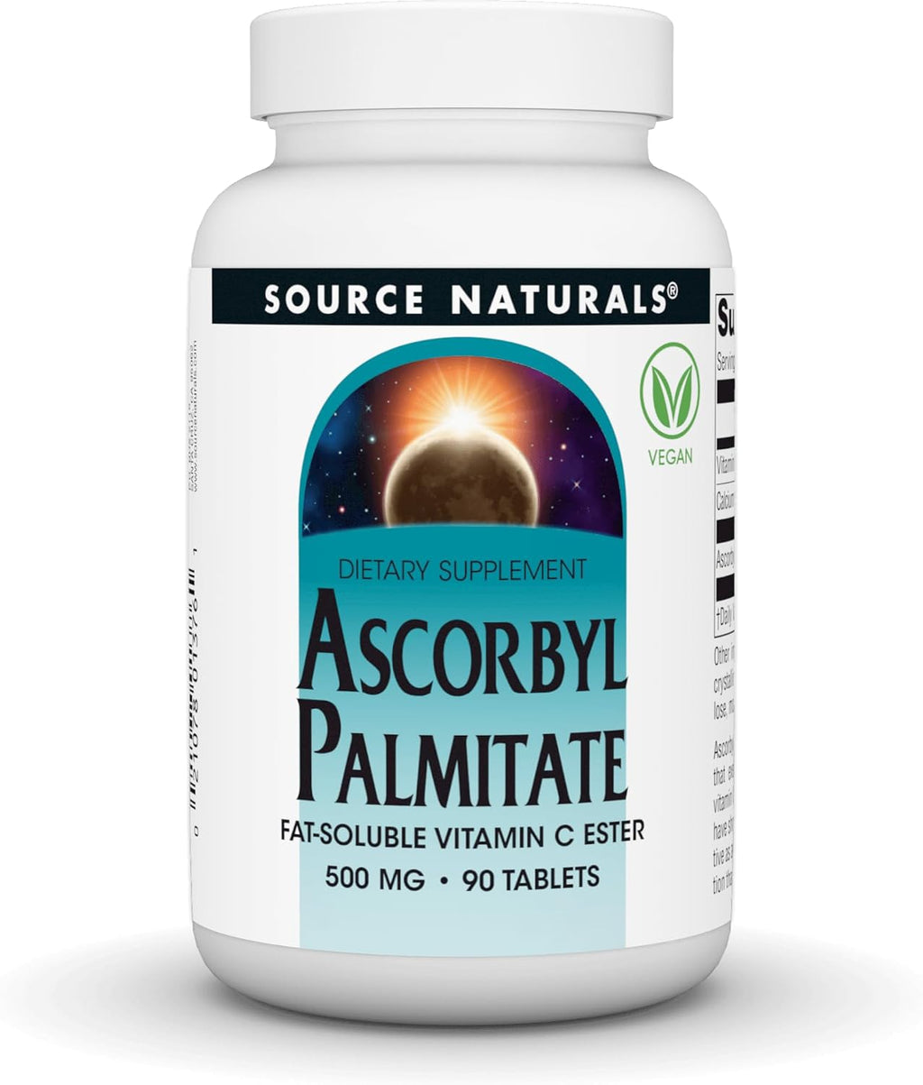 Source Naturals Ascorbyl Palmitate 500mg - Vitamina C Liposoluble en Comprimidos, 90 uds