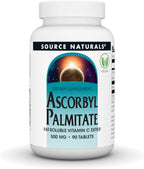 Source Naturals Ascorbyl Palmitate 500mg - Vitamina C Liposoluble en Comprimidos, 90 uds