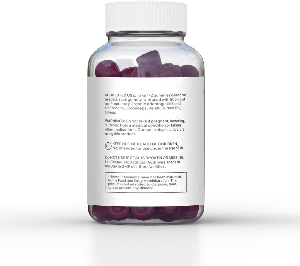 LUV health Mind Gummies – Gominolas de Hongos Funcionales para Enfoque, Energía y Apoyo Inmunológico