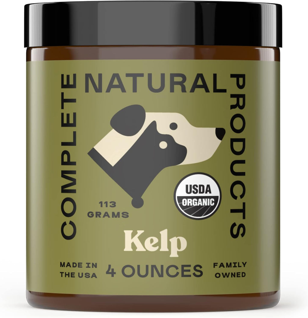 Organic Kelp Powder for Pets - 4oz - Pure Organic Kelp Powder by Complete Natural Products