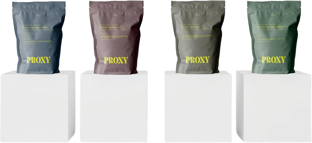 PROXY Calm Gummies Bundle 4 Pack | Suplemento Vegano para la Calma y el Sueño (120 Gominolas)