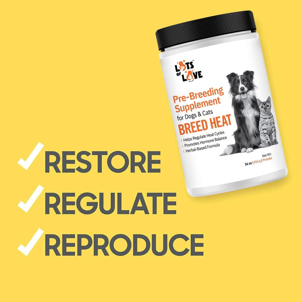 Breed Heat - Suplemento Reproductivo para Perros y Gatos (Antes Thomas Labs, Mismo Producto) - 454 g Polvo