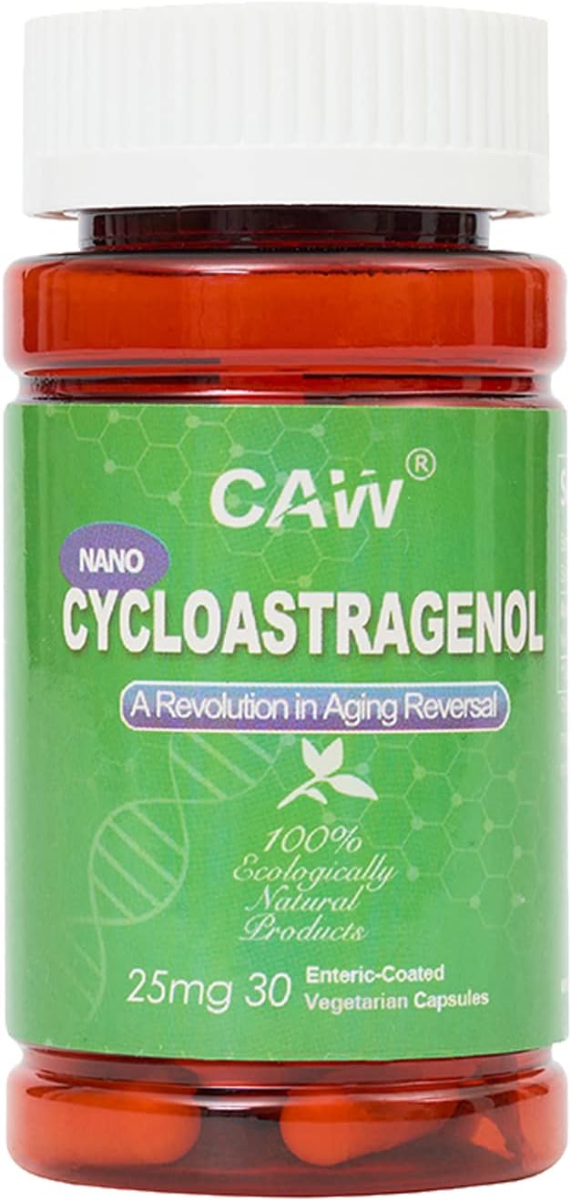 CAW Nano Cycloastragenol 25mg – 30 Cápsulas Vegetales con Recubrimiento Entérico