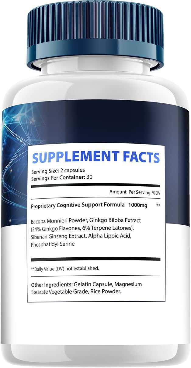 SciatiSoothe Suplemento Cerebral - Fórmula Natural - 300 Cápsulas (5 Envases)
