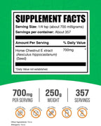 Horse Chestnut Extract Powder - 250g (8.8 oz) | BulkSupplements