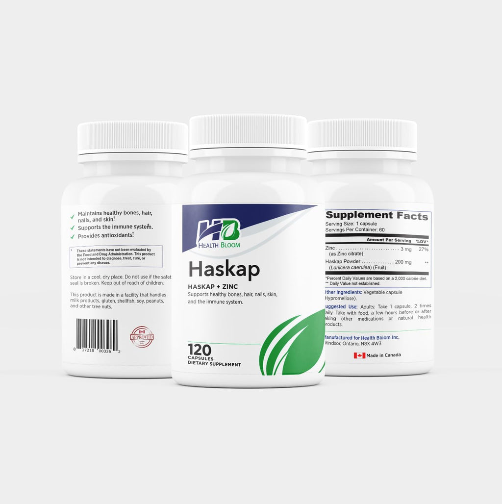Health Bloom Haskap Complejo de Vitaminas y Minerales, 120 Cápsulas