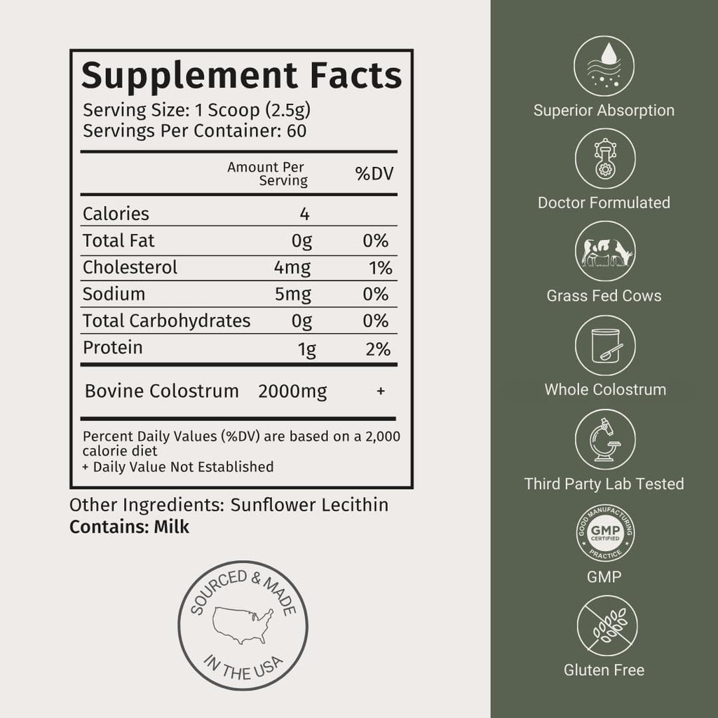 SOULA Calostro Liposomal en Polvo – Primer Ordeño – 60 Dosis