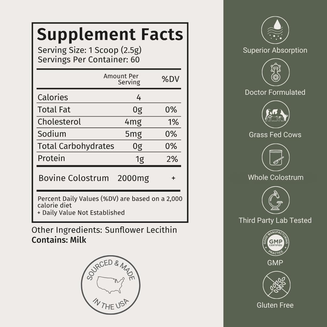 SOULA Calostro Liposomal en Polvo – Primer Ordeño – 60 Dosis