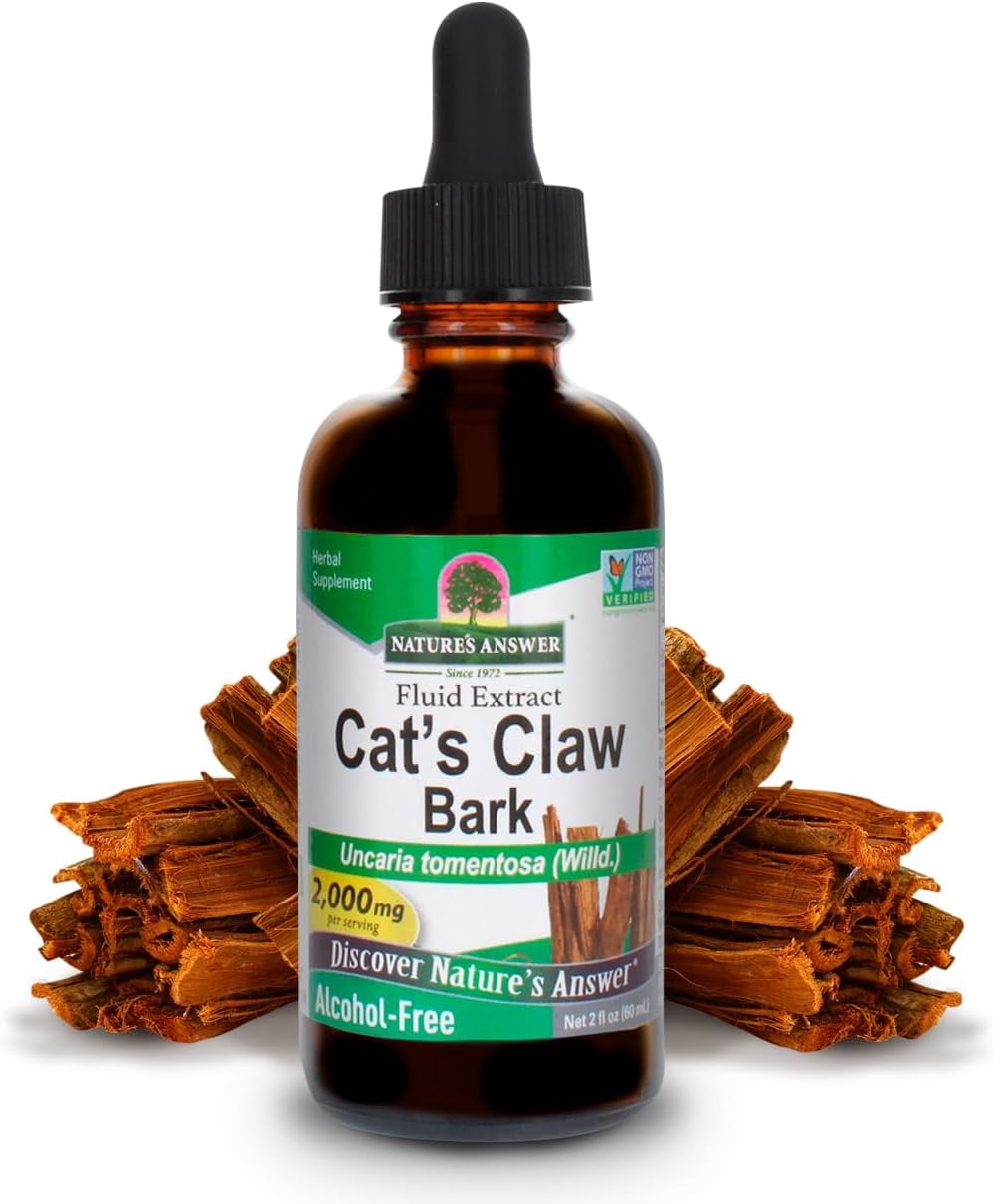 Nature's Answer Extracto Líquido de Uña de Gato 60 ml - Sin Alcohol, Vegano, Sin Gluten, Kosher