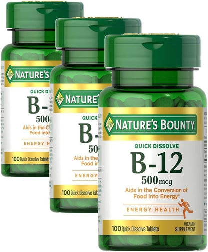 Nature's Bounty Vitamina B12 500 mcg, – Personas con trastornos digestivos : afecciones como la enfermedad de – Image 8