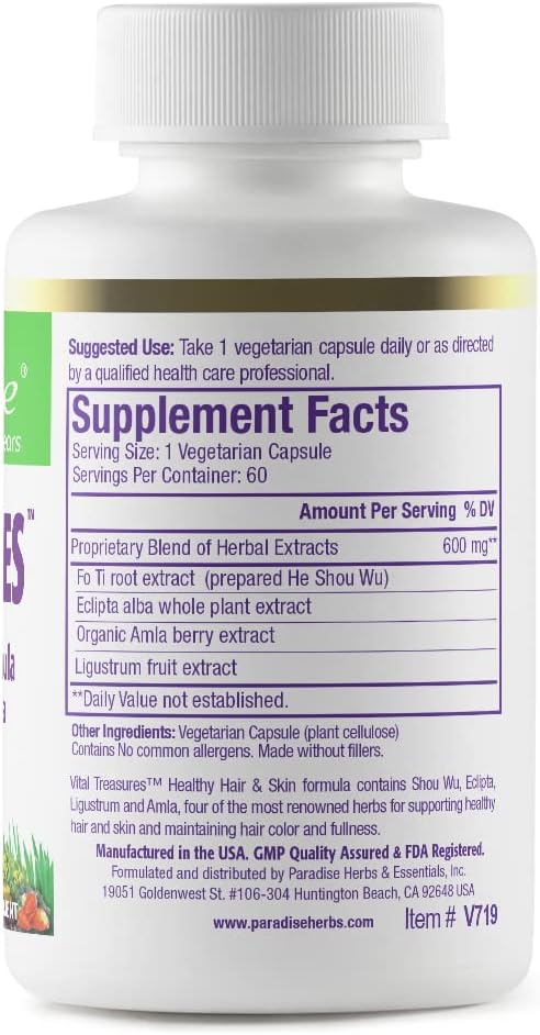 Paradise Herbs Vital Treasures Hair, Skin & Nails Supplement