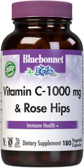 BlueBonnet Vitamina C 1000 mg con Escaramujo - 180 Cápsulas Vegetales
