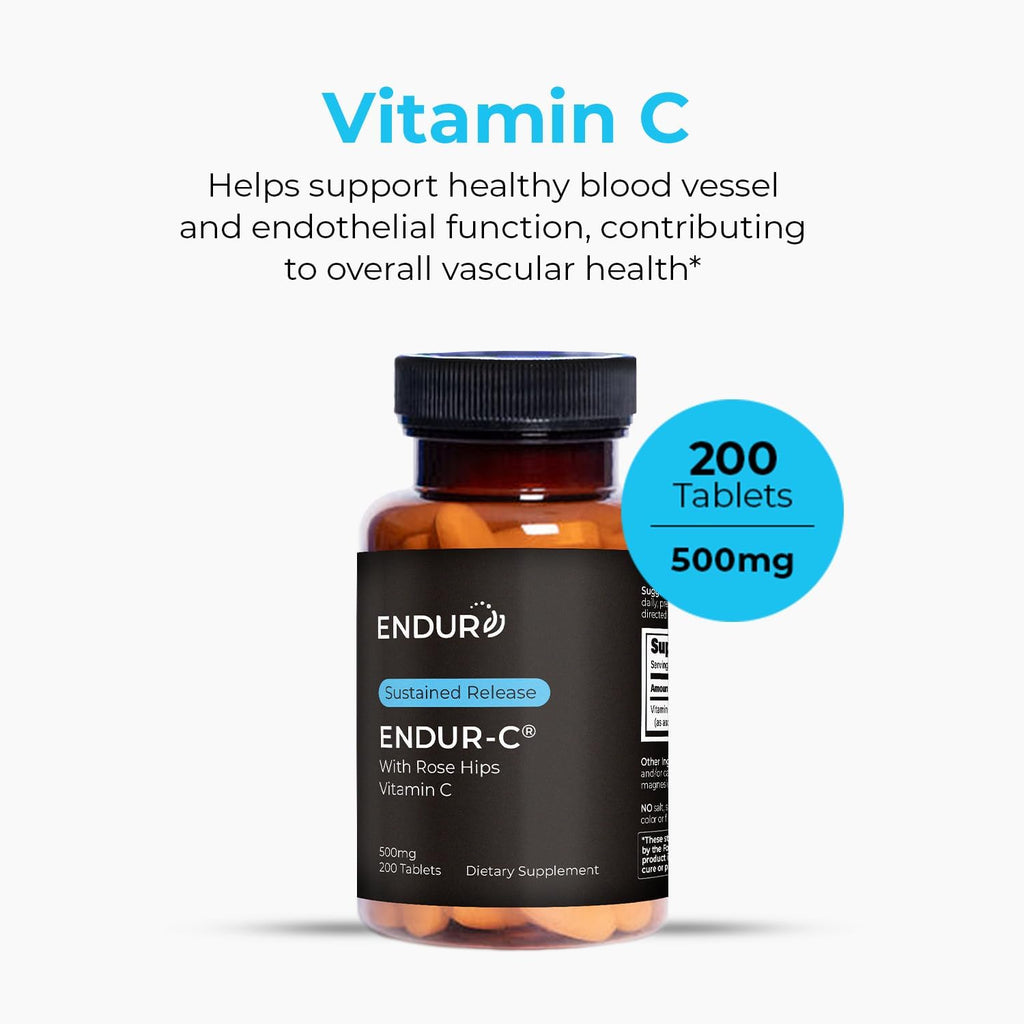 ENDUR-C Vitamina C + Escaramujo SR 500 mg 200 comprimidos