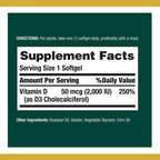 Nature's Bounty Vitamin D 2,000 IU Softgels