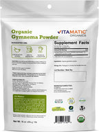 Vitamatic Gymnema Sylvestre en Polvo Orgánico Certificado USDA – 1 Libra (454 g)