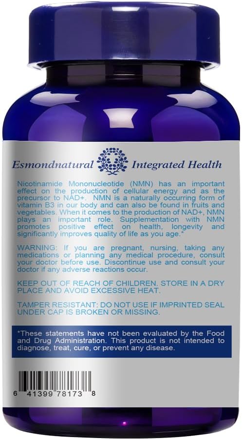 Esmond Natural NMN Plus (5 Paquetes) - 300 mg NMN + 30 mg Trans-Resveratrol, 300 Comprimidos