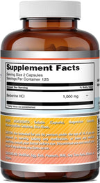 Amazing Formulas Berberine 500mg por ración - 250 Cápsulas