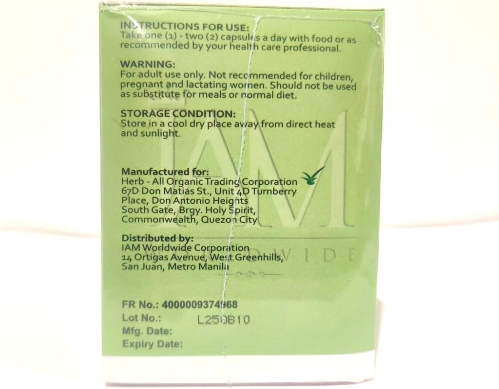 IAM WORLDWIDE Amazing Organic Barley Capsule from Australia - 100 Cápsulas de 500 mg