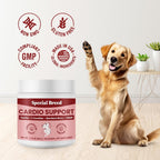 Special Breed Cardio Support – Suplemento cardíaco para perros con taurina, L-carnitina, CoQ10 y espino blanco orgánico – 120 dosis