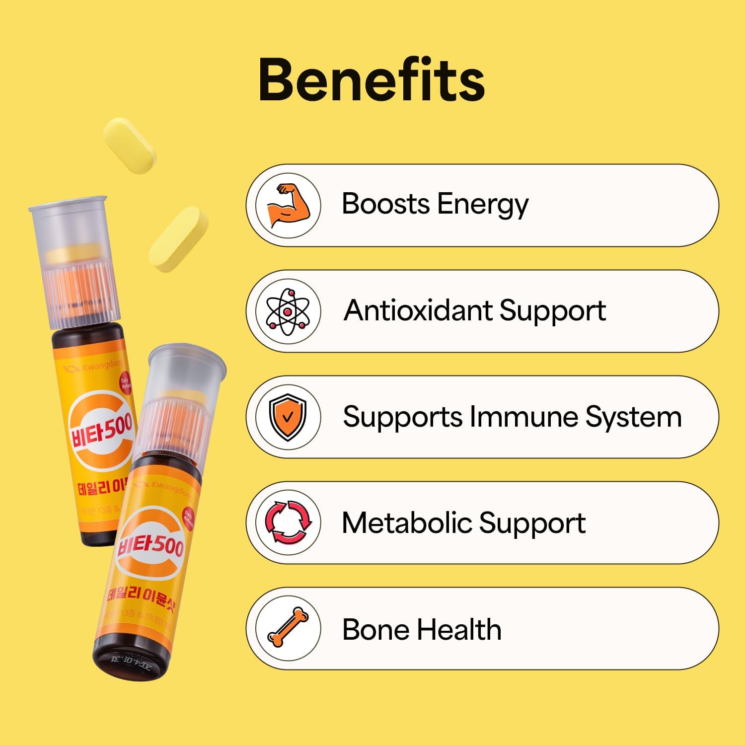 KWANGDONG Vita500 Daily Immune Support Shot - 7 Viales