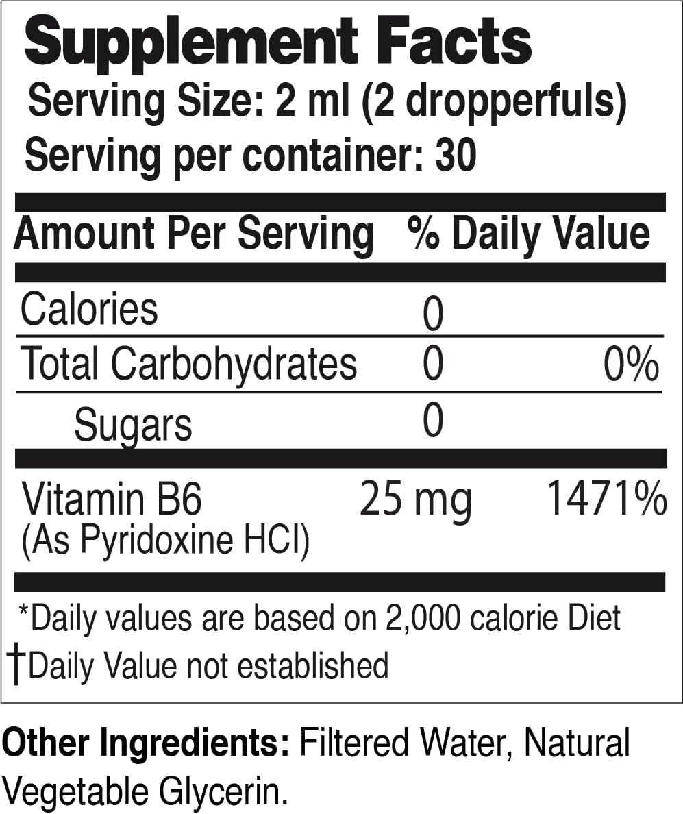 Life Solutions Vitamina B6 Piridoxina HCI 25 mg – Complemento de Vitaminas B, 60 ml