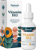Pattern Wellness Vitamina B12 5000 mcg Gotas Sublinguales - Metilcobalamina, Energía y Sistema Inmunitario - Sabor Cítrico Vegano - 60 mL