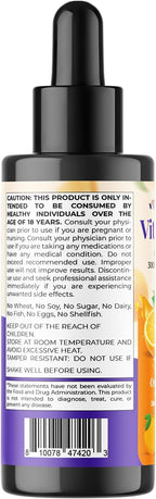 Vitamatic Vitamina A Líquida sin Azúcar 10000 UI (3000 mcg) como Palmitato de Retinilo - 59 ml (2 FL OZ)