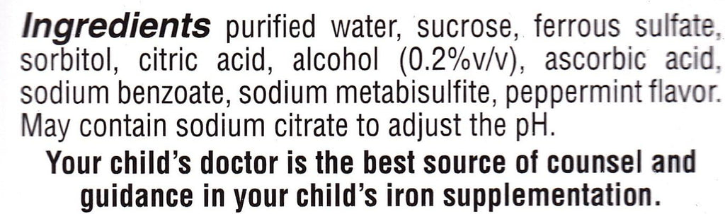 Lannett Sulfato Ferroso Gotas 50 mL - Suplemento de Hierro Sabor Menta (Paquete de 6)