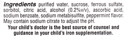 Lannett Ferrous Sulfate Drops 50 ml - Suplemento de Hierro con Sabor a Menta (Pack de 6) – Image 4