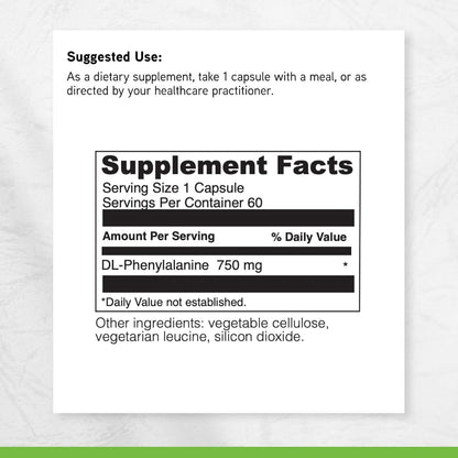 DAVINCI Labs DL-Phenylalanine, 750 mg, 60 Cápsulas Vegetarianas - Suplemento de Aminoácidos – Image 6