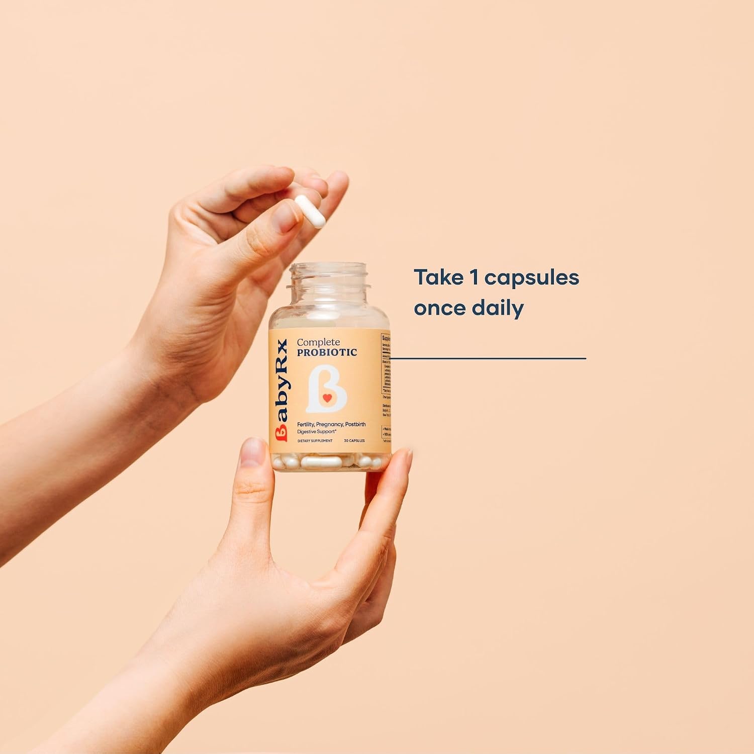 BabyRx Probiótico Completo – 25 mil millones UFC, 10 cepas para embarazo y postparto