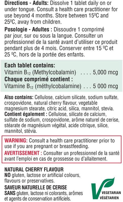 Jamieson Vitamina B12 5.000 mcg, 45 – Función normal del sistema inmunitario: Apoya las defensas naturales del – Image 3