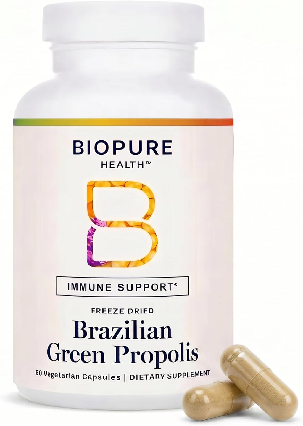 BioPure Propóleo Brasileño Verde – Extracto Puro Liofilizado – 60 Cápsulas