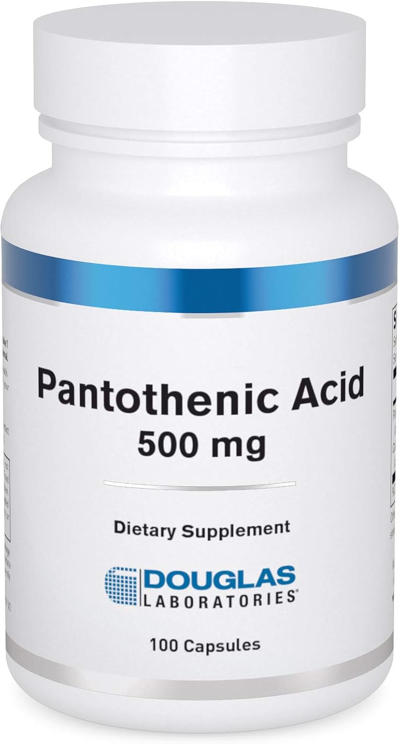 Ácido Pantoténico 500 mg - Vitamina B5 - Douglas Laboratories - 100 Cápsulas