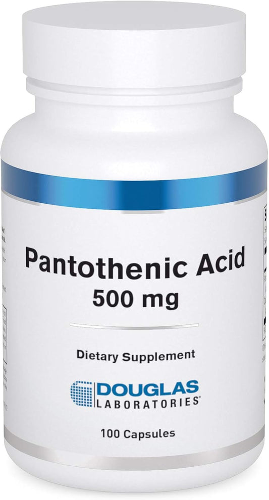 Ácido Pantoténico 500 mg - Vitamina B5 - Douglas Laboratories - 100 Cápsulas