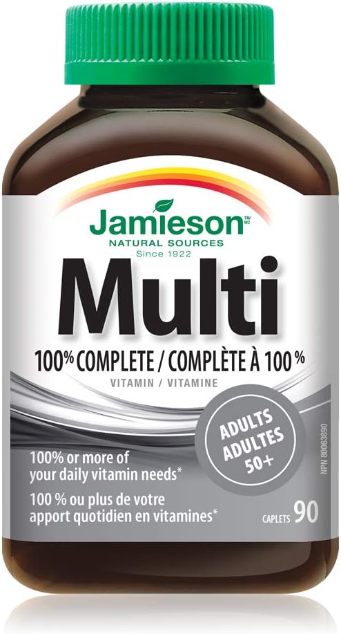 Jamieson Multi 100% Complete - Multivitamínico para Adultos 50+ - 90 Comprimidos